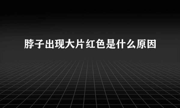 脖子出现大片红色是什么原因