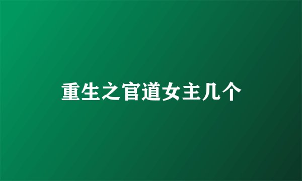 重生之官道女主几个