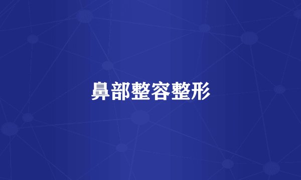 鼻部整容整形