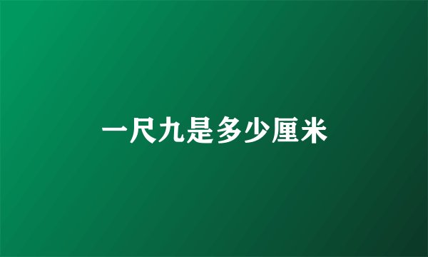 一尺九是多少厘米