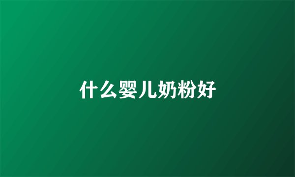 什么婴儿奶粉好