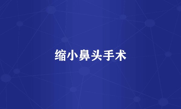 缩小鼻头手术