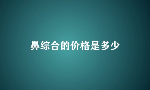 鼻综合的价格是多少