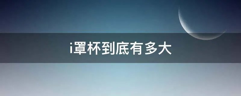 i罩杯到底有多大