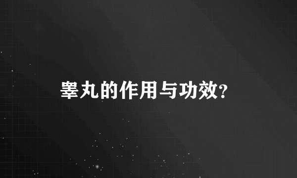 睾丸的作用与功效？