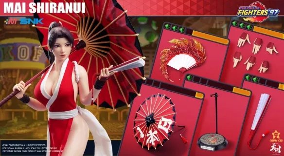 性感火辣!《拳皇97》不知火舞1/6可动包胶手办发布