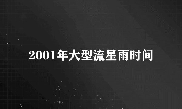2001年大型流星雨时间