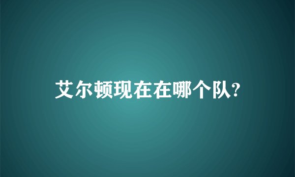艾尔顿现在在哪个队?