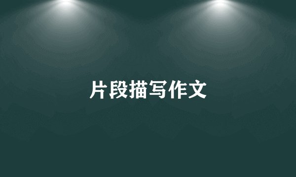 片段描写作文