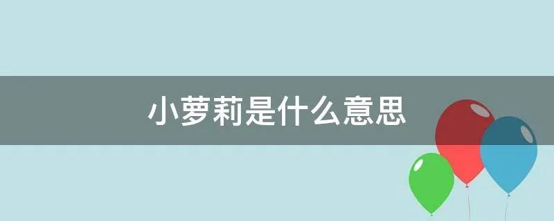 小萝莉是什么意思