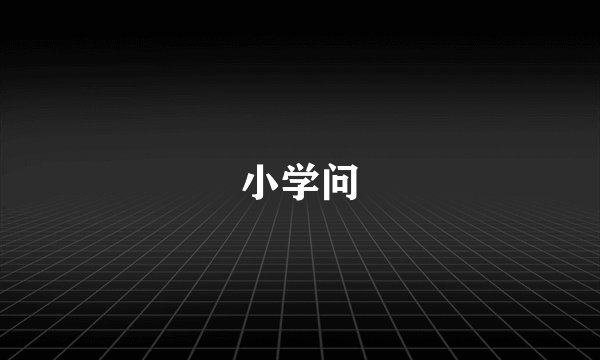 小学问