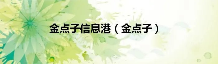 金点子信息港（金点子）