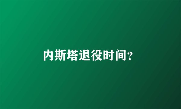 内斯塔退役时间？