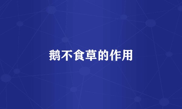 鹅不食草的作用