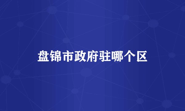 盘锦市政府驻哪个区