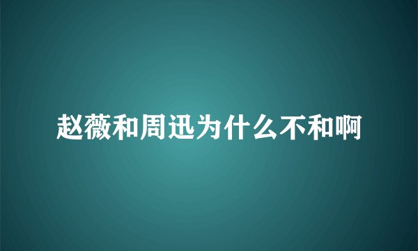 赵薇和周迅为什么不和啊