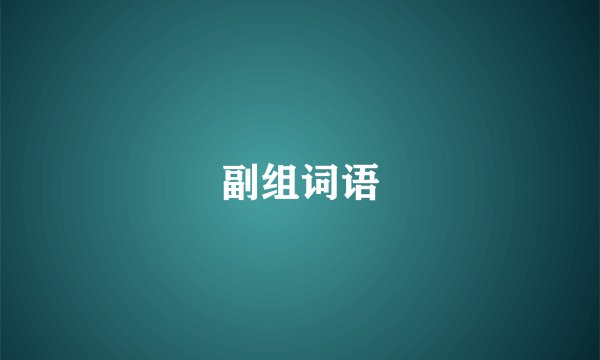 副组词语