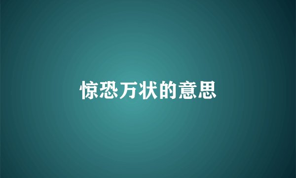 惊恐万状的意思