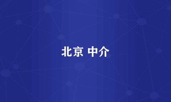 北京 中介
