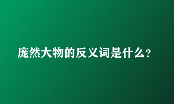 庞然大物的反义词是什么？