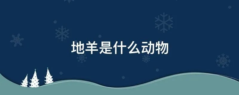 地羊是什么动物