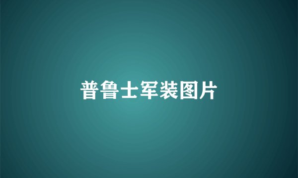普鲁士军装图片
