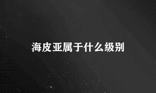 海皮亚属于什么级别