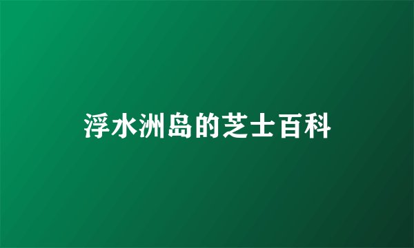 浮水洲岛的芝士百科