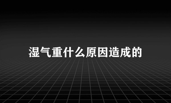 湿气重什么原因造成的