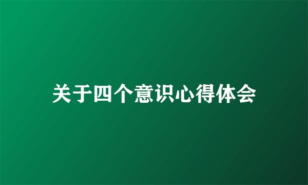 关于四个意识心得体会