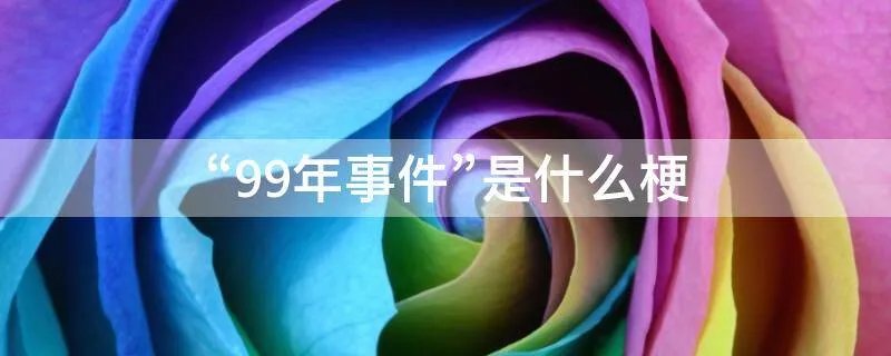 “99年事件”是什么梗