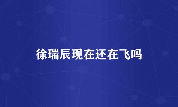 徐瑞辰现在还在飞吗