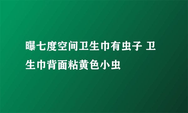 曝七度空间卫生巾有虫子 卫生巾背面粘黄色小虫