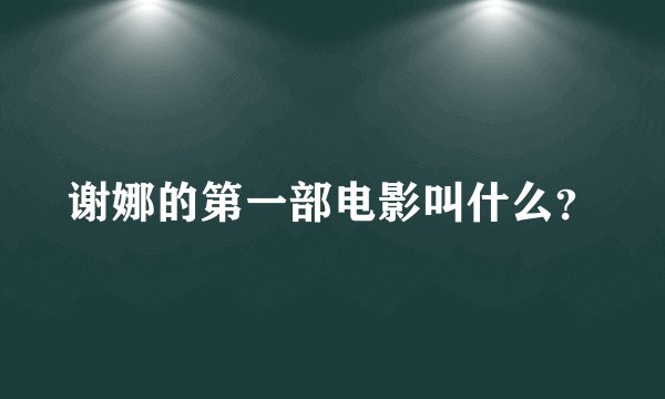 谢娜的第一部电影叫什么？