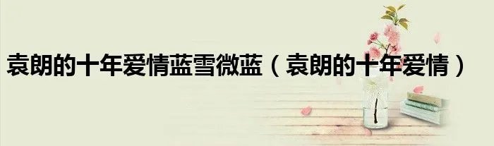 袁朗的十年爱情蓝雪微蓝(袁朗的十年爱情)