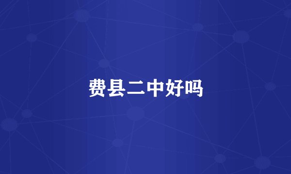 费县二中好吗