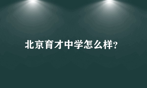 北京育才中学怎么样?