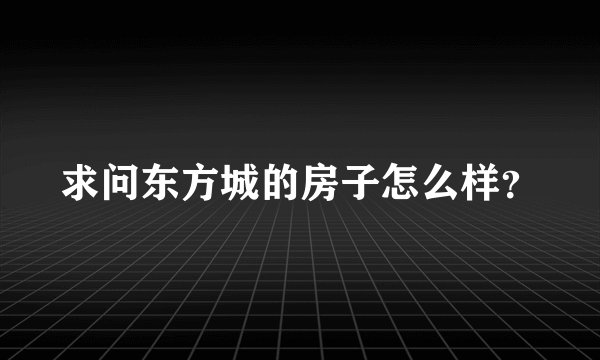 求问东方城的房子怎么样？