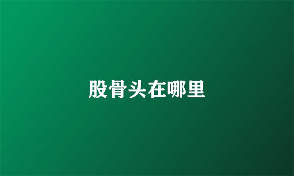 股骨头在哪里