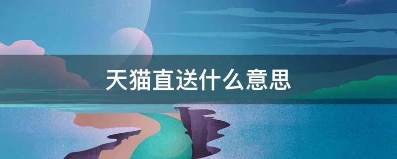 天猫直送什么意思