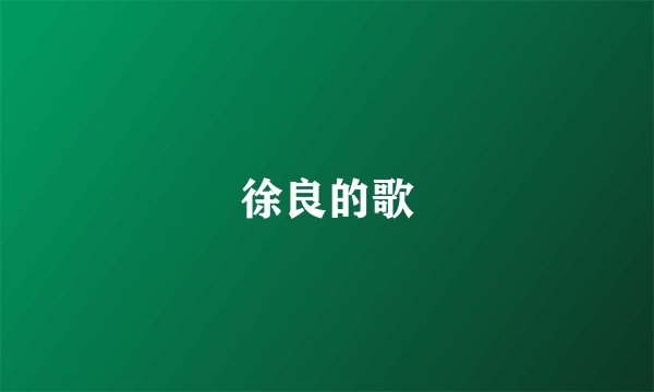 徐良的歌
