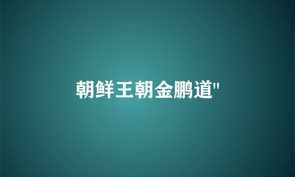 朝鲜王朝金鹏道