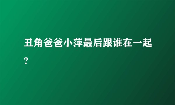 丑角爸爸小萍最后跟谁在一起?