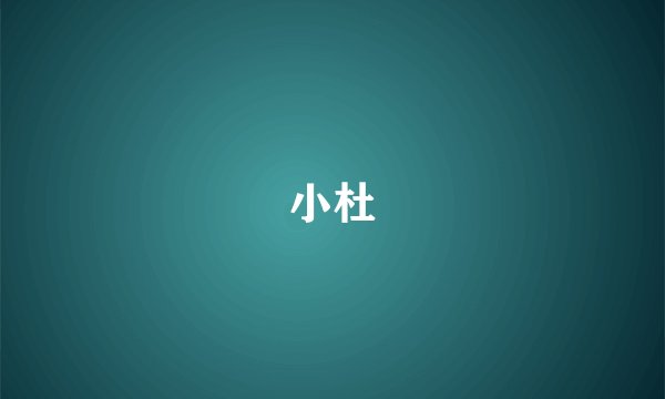 小杜