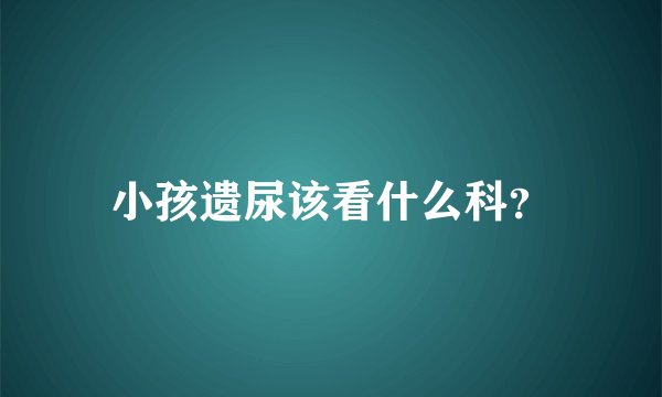 小孩遗尿该看什么科？