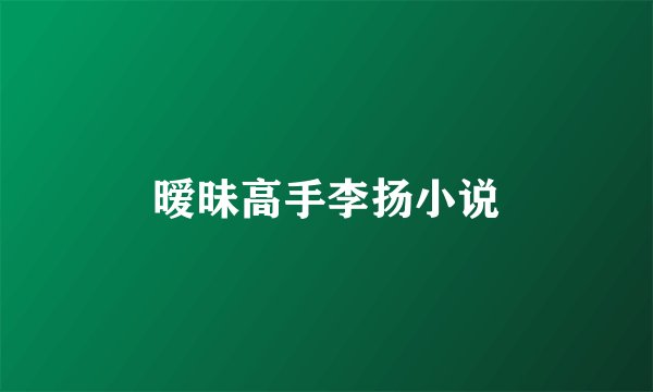 暧昧高手李扬小说