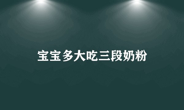 宝宝多大吃三段奶粉