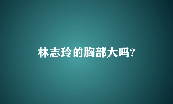 林志玲的胸部大吗?