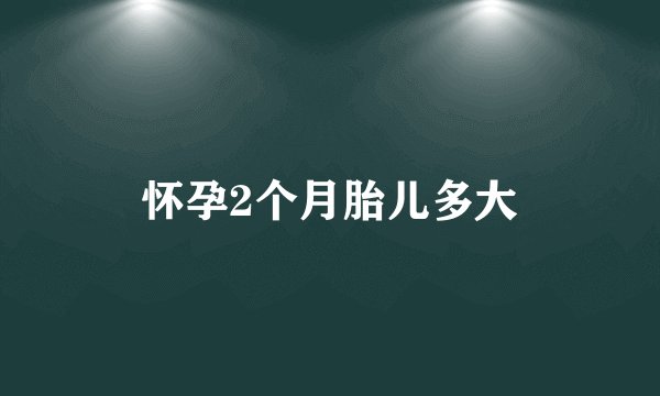 怀孕2个月胎儿多大