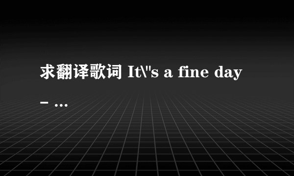 求翻译歌词 It\